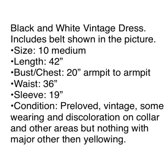 Black and White Vintage Dress - Picture 11 of 11